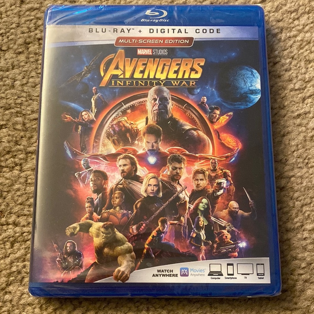 Marvel Studios Avengers Infinity War Blu-Ray DVD Movie NEW